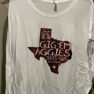 Texas A&M University White Long Sleeve Shirt